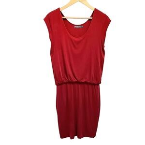 prAna Janey Foundation Dress Relaxed Fit Blouson Top Cinch Waist Women sz SM